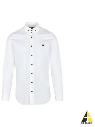 ORB logo two button long sleeve shirt white 24010005 W009Q - VIVIENNE WESTWOOD - BALAAN 1