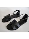 Santorini Women's Sandals Black Apsong Leather H182138Z - HERMES - BALAAN 4