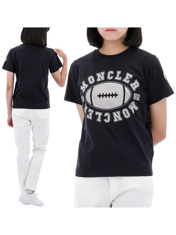 Kids Football Motif Short Sleeve T Shirt 8C00001 89AFV 778 K - MONCLER - BALAAN 1