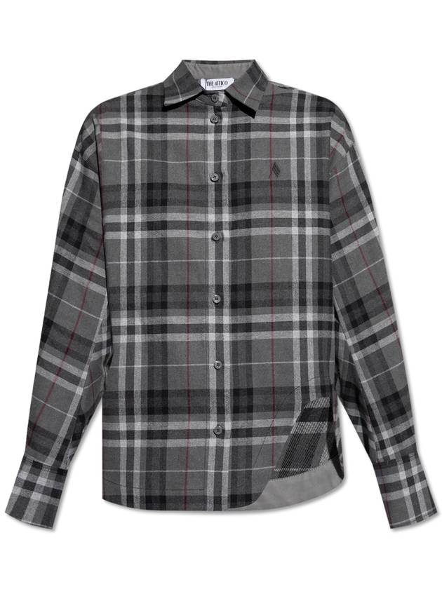 The Attico Shirt With Check Pattern, Women's, Grey - THE ATTICO - BALAAN 1