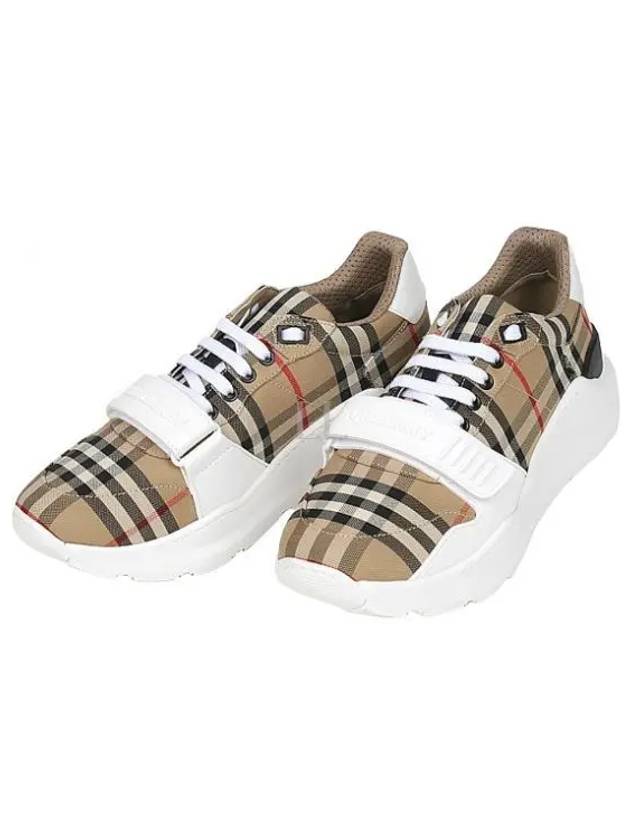 Vintage Check Suede Leather Sneakers Archive Beige - BURBERRY - BALAAN 2