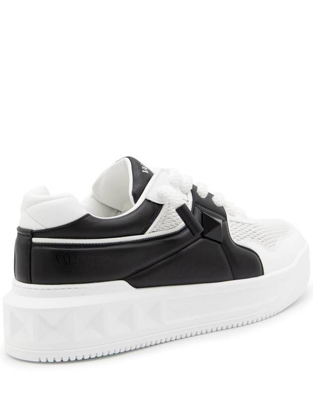 One Stud XL Low Top Sneakers Black White - VALENTINO - BALAAN 6