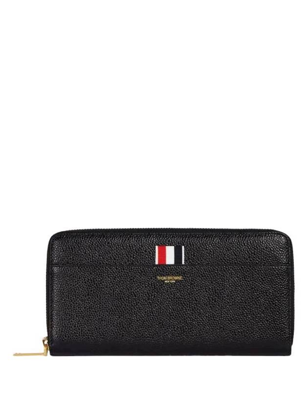 Grosgrain Tab Leather Continental Long Wallet Black - THOM BROWNE - BALAAN 2