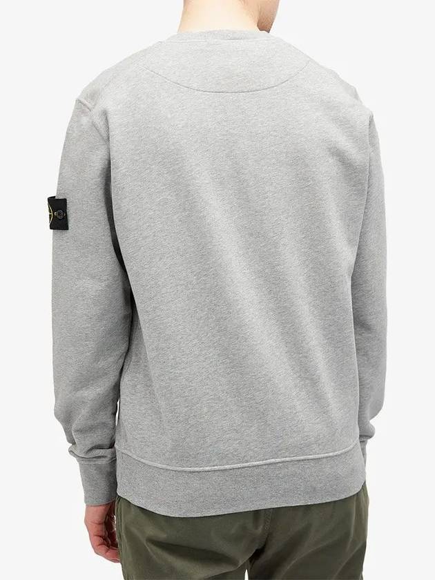 Compass Patch Cotton Sweatshirt Melange Grey - STONE ISLAND - BALAAN 4