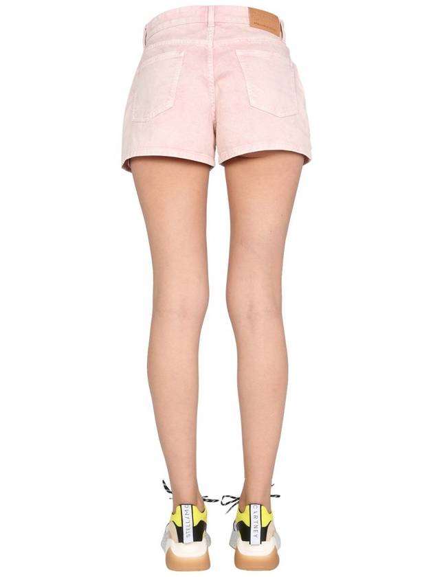 Women's Logo Denim Shorts Pink - STELLA MCCARTNEY - BALAAN 5