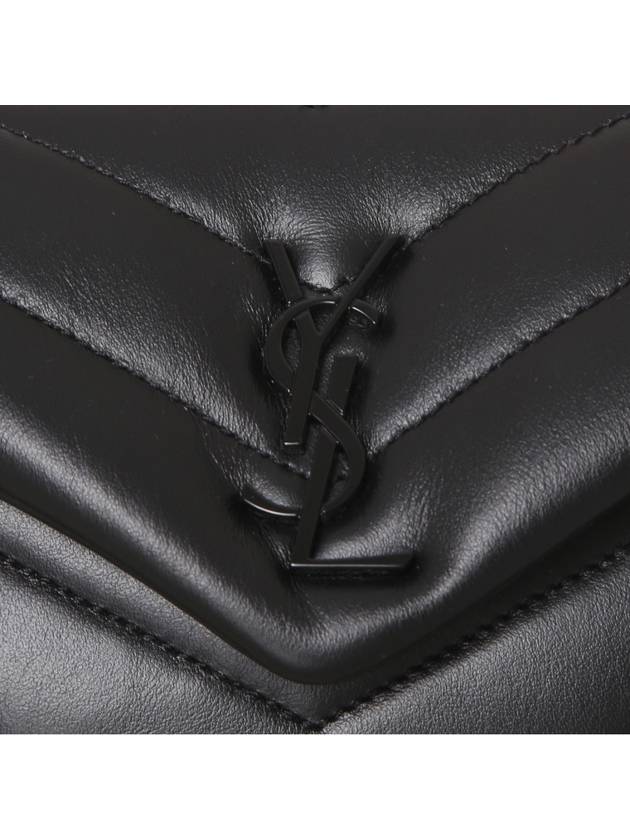 Loulou Toy Quited Leather Crosbody Bag Black - SAINT LAURENT - BALAAN 6