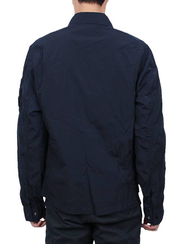 Chrome-R Zip-Up Over Long Sleeve Shirt Navy - CP COMPANY - BALAAN 6