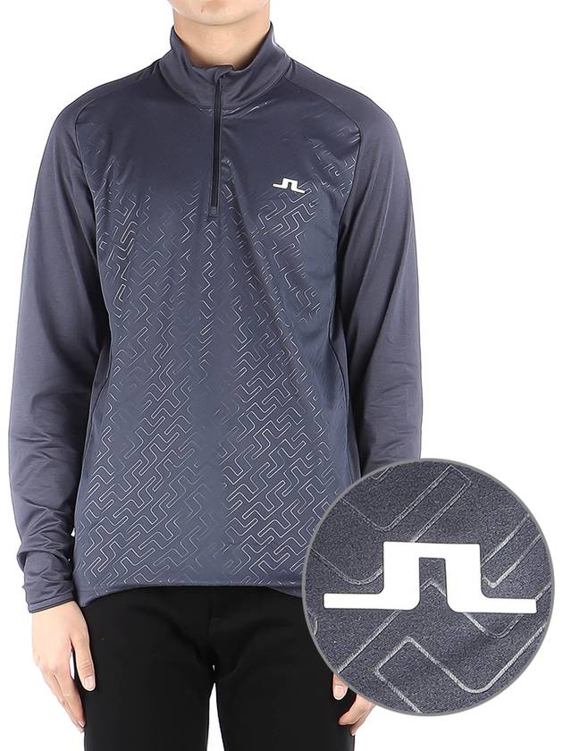 Men's Henry Golf Long Sleeve T-Shirt Navy - J.LINDEBERG - BALAAN 2