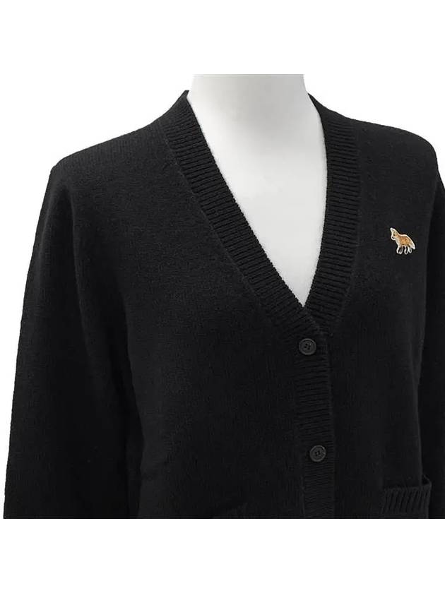 Baby Fox Patch Boxy Cardigan Black - MAISON KITSUNE - BALAAN 4