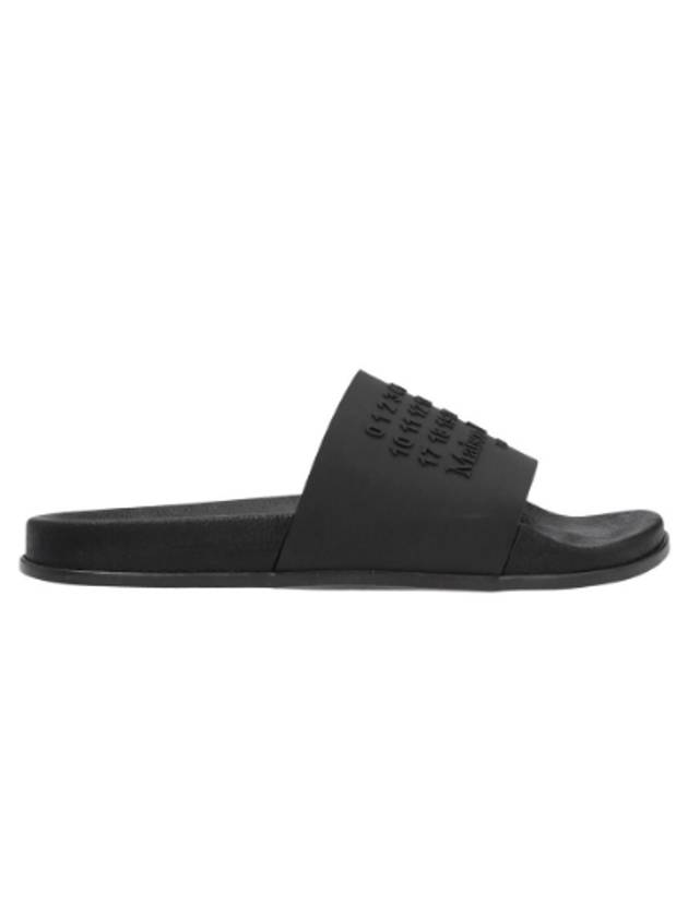 Men's Logo Rubber Slippers Black - MAISON MARGIELA - BALAAN 4