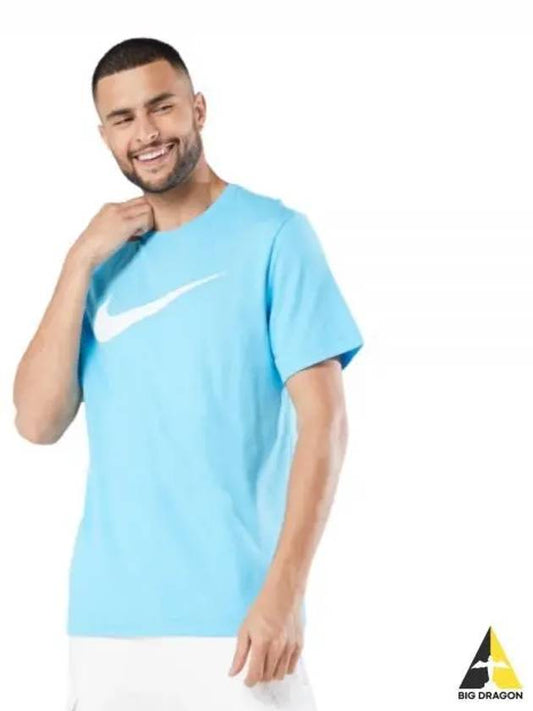 Men's Sportswear Swoosh Short Sleeve T-Shirt Blue - NIKE - BALAAN 2