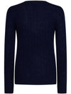 Embroidered Logo Pony Cable Knit Top Navy - POLO RALPH LAUREN - BALAAN 3