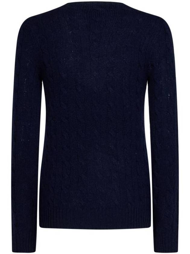 Embroidered Logo Pony Cable Knit Top Navy - POLO RALPH LAUREN - BALAAN 3