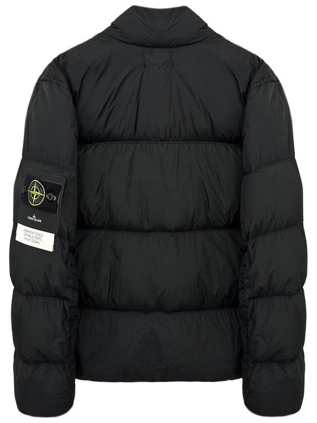 Garment Dyed Crinkle Reps Down Padding Black - STONE ISLAND - BALAAN 3