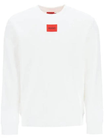 Men's Red Logo Label Sweatshirt White - HUGO BOSS - BALAAN 1