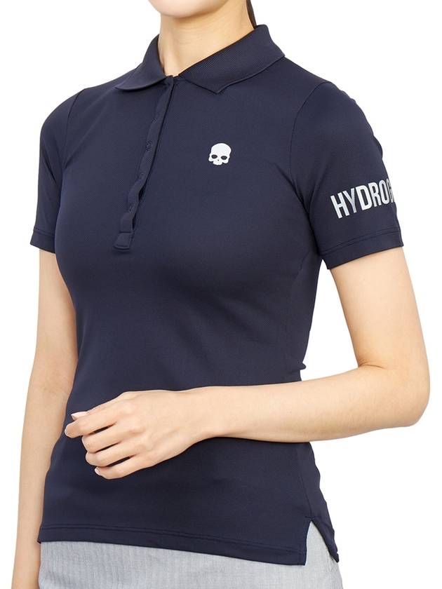 Women's Golf Picket Logo Short Sleeve PK Shirt Navy - HYDROGEN - BALAAN 6