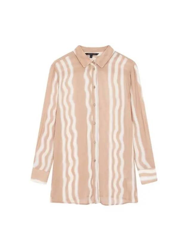 Women s Wave Striped Shirt Light Brown 271378 - ARMANI EXCHANGE - BALAAN 1