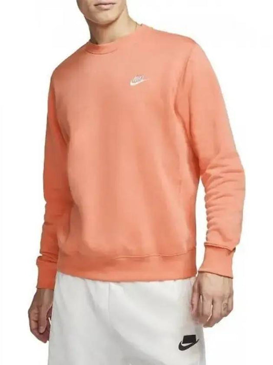 Sportswear Men's Club Fleece Crew Sweatshirt Orange - NIKE - BALAAN 1