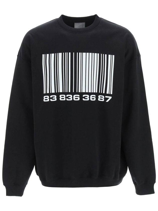 Big Barcode Print Sweatshirt Black - VETEMENTS - BALAAN 1