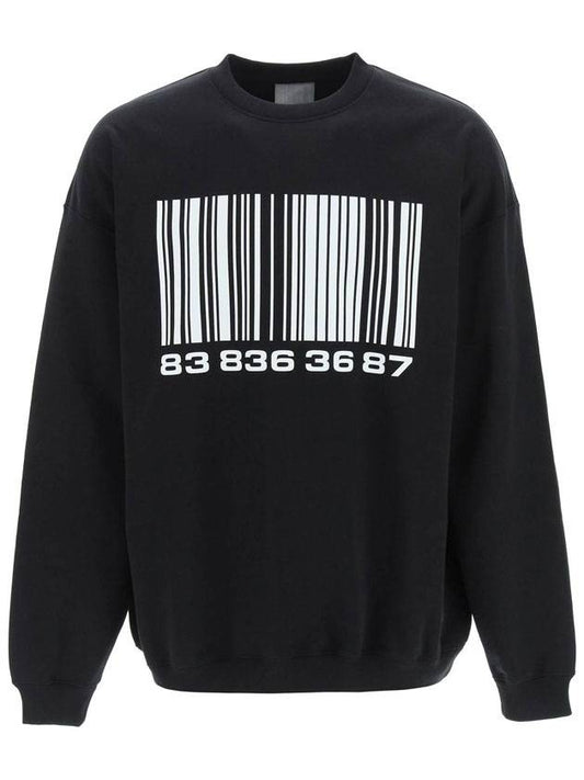 Big Barcode Print Sweatshirt Black - VETEMENTS - BALAAN 1