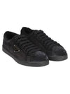 Triangle Logo Suede Low-Top Sneakers Black - PRADA - BALAAN 2