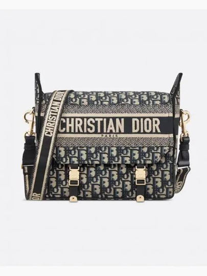 Camp Oblique Embroidered Medium Cross Bag Blue - DIOR - BALAAN 2