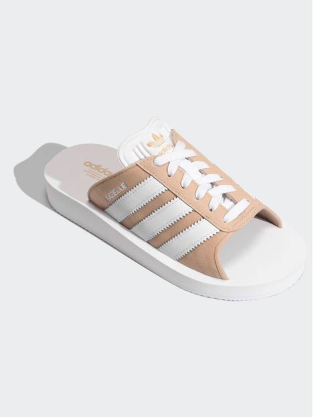 Adidas Gazelle Beach Slides Magic Beige White JQ7422 - ADIDAS ORIGINALS - BALAAN 2