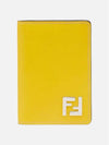 FF Square Leather Card Wallet Yellow - FENDI - BALAAN 4