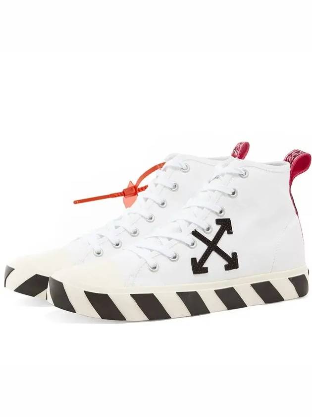 Vulcanized Arrow High Top Sneakers White Black - OFF WHITE - BALAAN 4