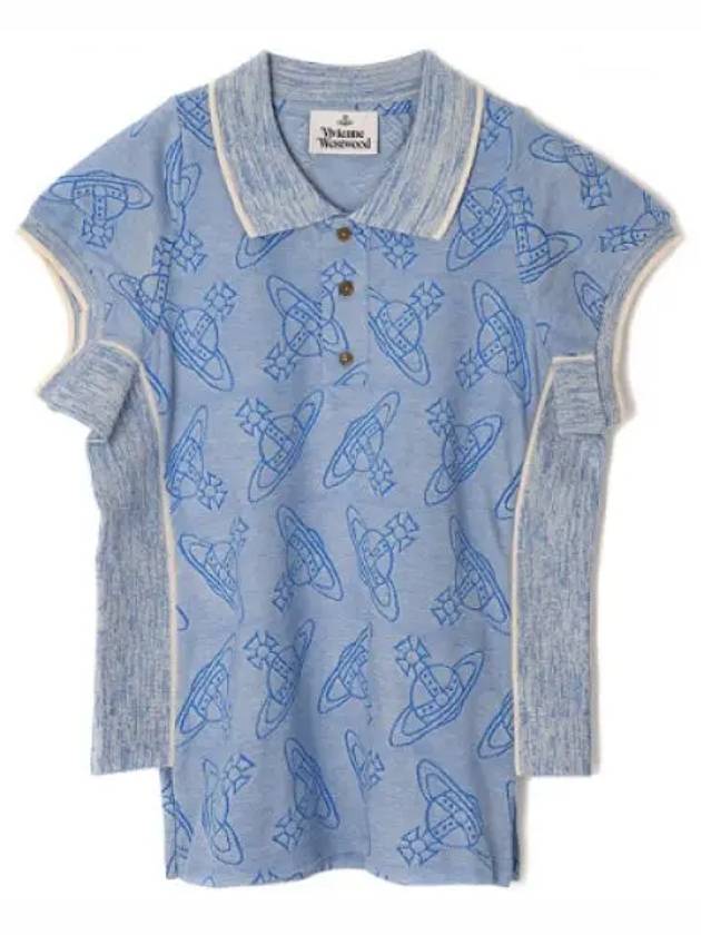 Side Stripped Polo Shirt Blue - VIVIENNE WESTWOOD - BALAAN 2