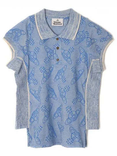 Side Stripped Polo Shirt Blue - VIVIENNE WESTWOOD - BALAAN 2