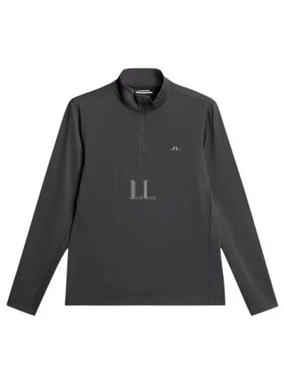 Men's Luke Quarter Zip Mid Layer Long Sleeve T-Shirt Asphalt - J.LINDEBERG - BALAAN 2