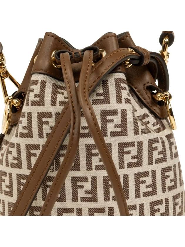 Mon Tresor FF Motif Bucket Bag Brown - FENDI - BALAAN 5