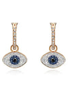 Evil Eye Hoop Earrings Blue Rose Gold - SWAROVSKI - BALAAN 3