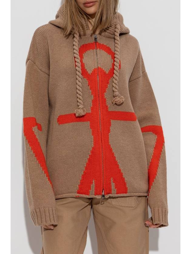 JW Anderson Wool Cardigan, Women's, Beige - JW ANDERSON - BALAAN 3