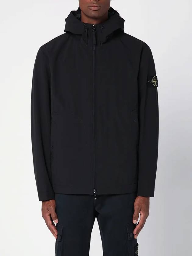 Compass Badge Hooded Jacket Black - STONE ISLAND - BALAAN 3