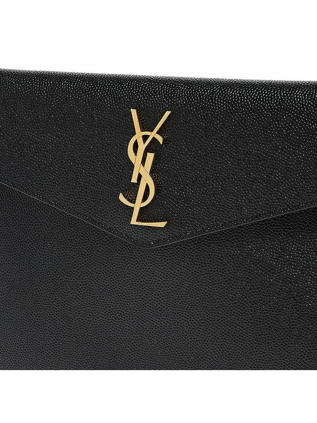 Envelope Uptown Baby Clutch Bag Black - SAINT LAURENT - BALAAN 8