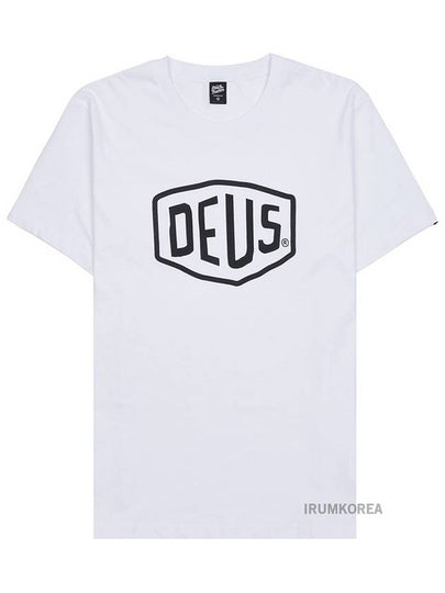 Shield Logo Print Cotton Short Sleeve T-Shirt White - DEUS EX MACHINA - BALAAN 2