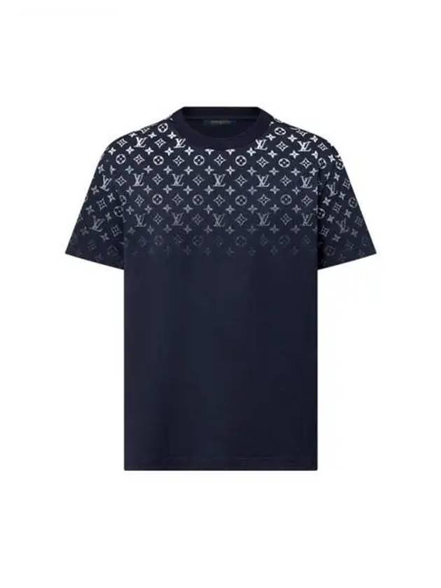 Gradient Cotton Short Sleeve T-Shirt Navy - LOUIS VUITTON - BALAAN 2