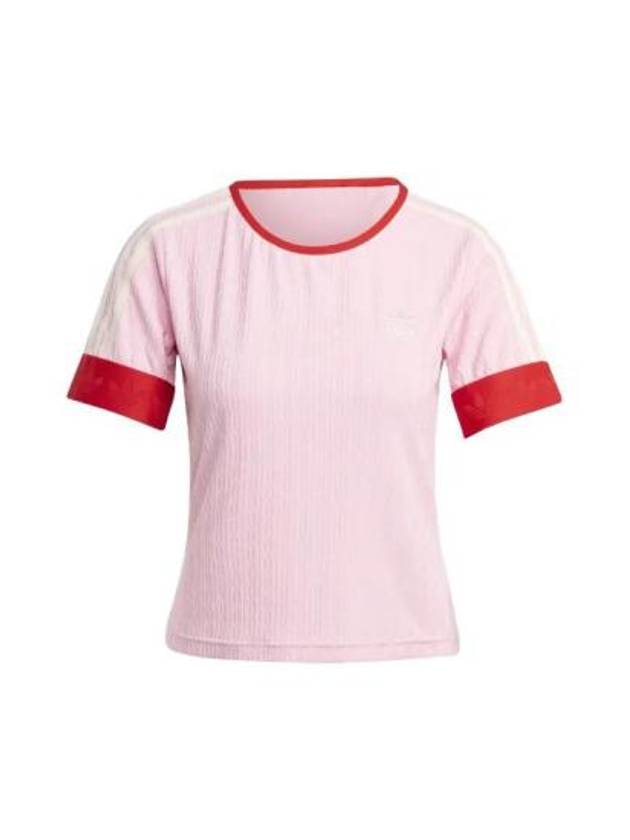 Adicolor 70s Knit Short Sleeve T Shirt Pink - ADIDAS - BALAAN 2