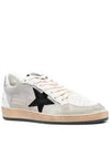 Ball Star Suede Star Laminate Low Top Sneakers Grey - GOLDEN GOOSE - BALAAN 4