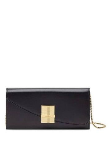 Fiamma Shoulder Chain Long Wallet Black - SALVATORE FERRAGAMO - BALAAN 1