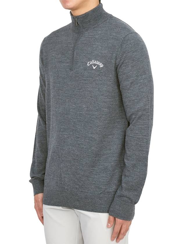 Logo Knit Top Gray - CALLAWAY GOLF - BALAAN 3