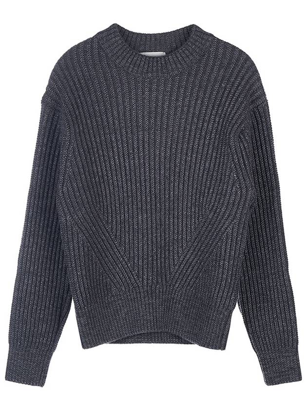 Wool Knit Top Grey - AMI - BALAAN 10