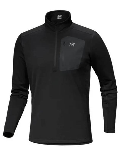 Rho Heavyweight Zip Neck Long Sleeve T-Shirt Black - ARC'TERYX - BALAAN 2