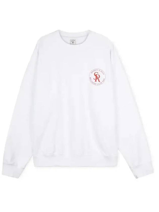 Women's Logo Print Sweatshirt White - SPORTY & RICH - BALAAN 1