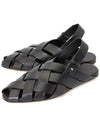 Alfie Intrecciato Leather Mule Sandals Black - BOTTEGA VENETA - BALAAN 2