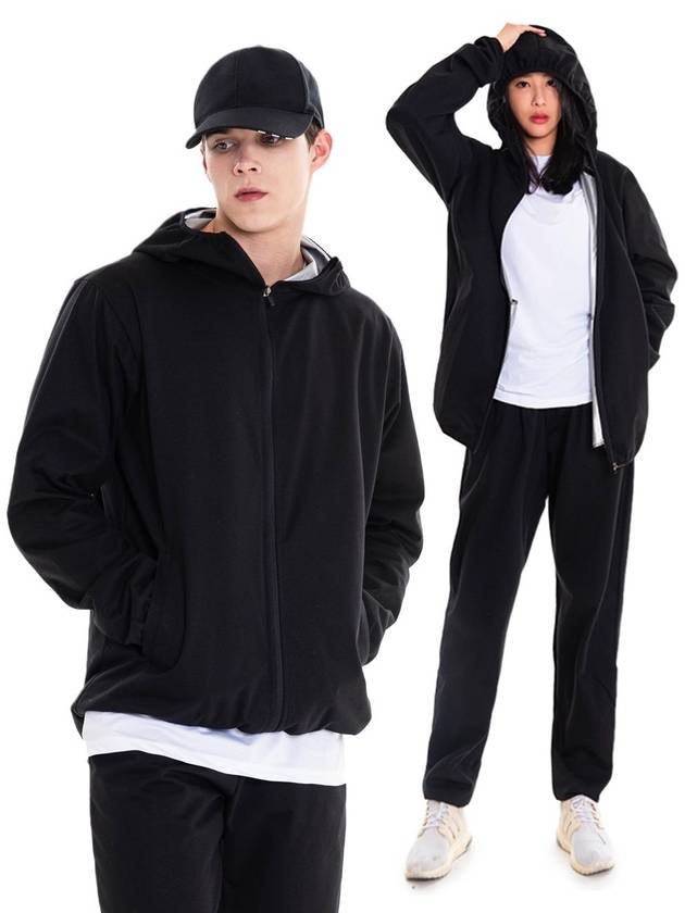 diet training sweat suit J-2 full zipper jacket black - HOTSUIT - BALAAN 1