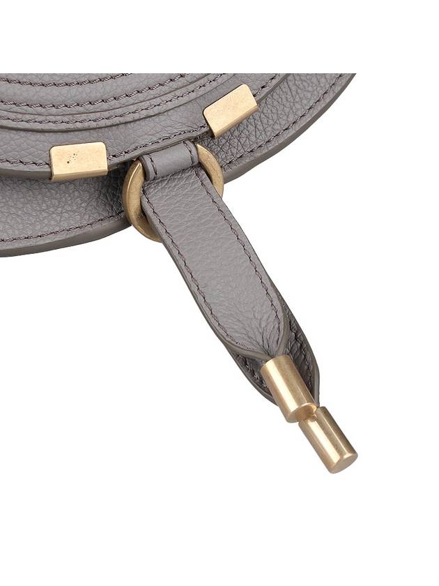 Marcie Saddle Small Grained Leather Cross Bag Grey - CHLOE - BALAAN 9