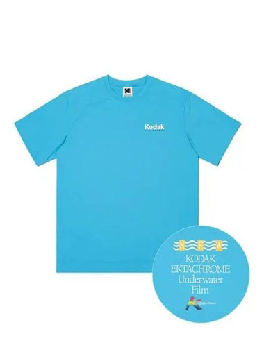 KODAK Summer Graphic Short Sleeve T Shirt S BLUE - KODO - BALAAN 1